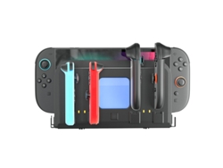Base de carga de pared Iplay HBS-2881 para Nintendo Switch, 4 en 1, con iluminación RGB.