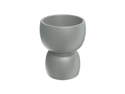Maceta De Rotomoldeo Duala Round Gris Cemento Ø40x48