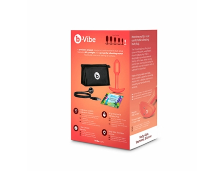 Plug Anal B-Vibe Vibrating Snug Laranja
