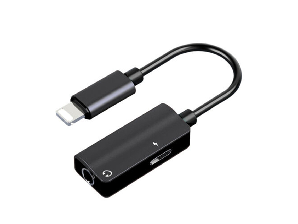 Adaptador Divisor De Interfaz Aux A Ios Con Conector Para Auriculares De 3,5 Mm Para Iphone