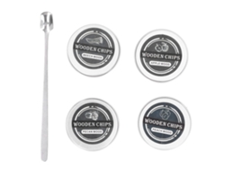 Virutas De Madera Para Ahumadores De Cóctel, 4 Sabores Naturales: Nuez, Roble, Melocotón Y Manzana. Regalo Ideal Para Marido O Padre.