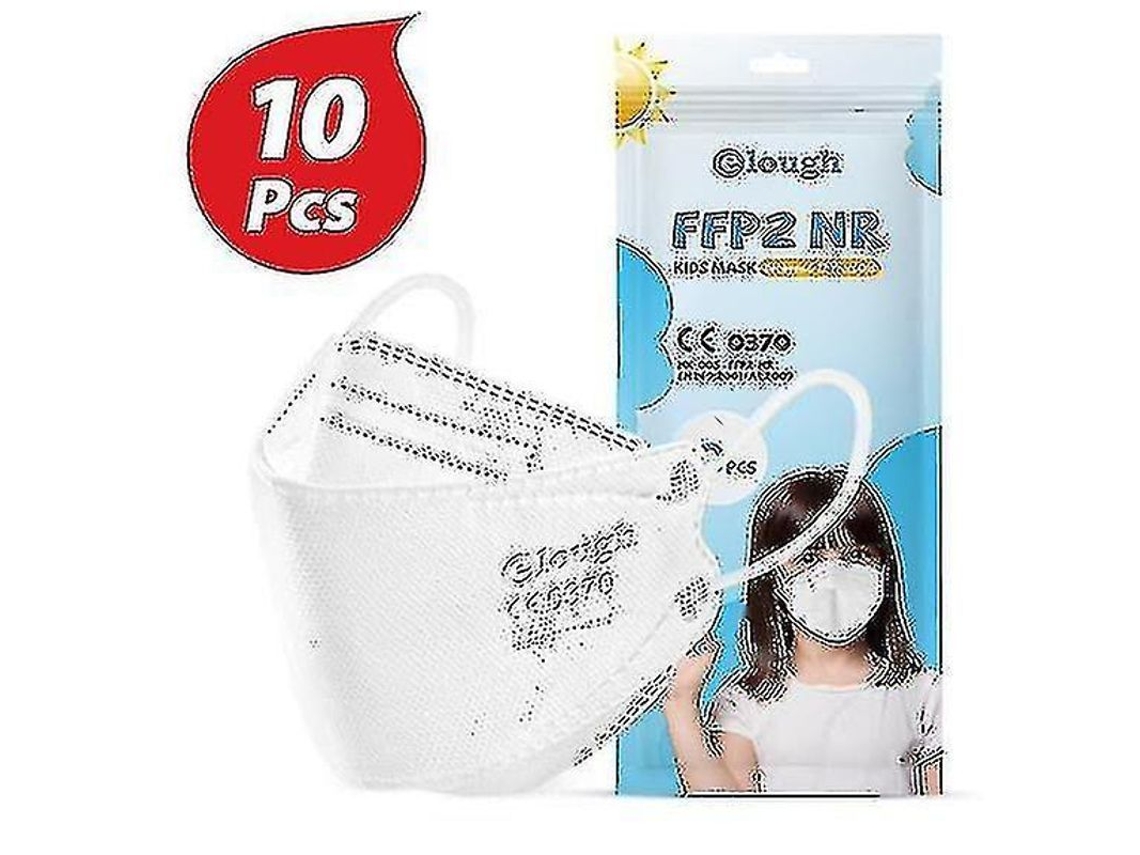 Mascarilla Protectora Infantil Ffp2, 10 Unidades (ruipei), 4 Capas, Multicolor.