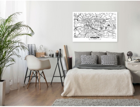 Cuadro ARTGEIST City Plan: Krakow (1 Part) Wide (60x40)