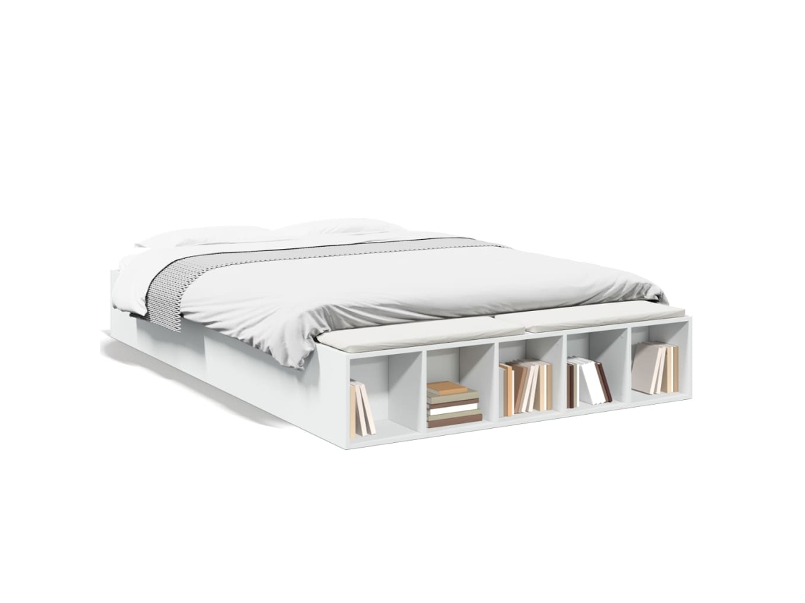 Maison Exclusive - Estructura De Cama Madera De Ingeniería Blanca 150x200 Cm