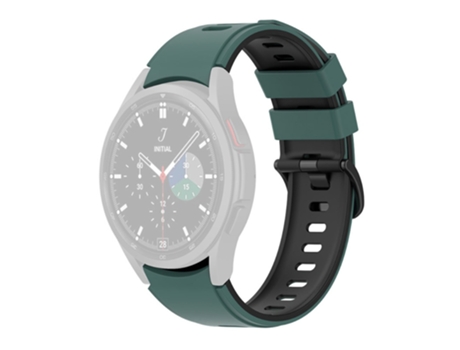 Correa de Silicona bicolor para Samsung Galaxy Watch 5 40mm/44mm/Watch 5 Pro 45mm/Watch4 40mm/44mm/Watch4 Classic 42mm/46mm/Watch3 41mm - verde oli...