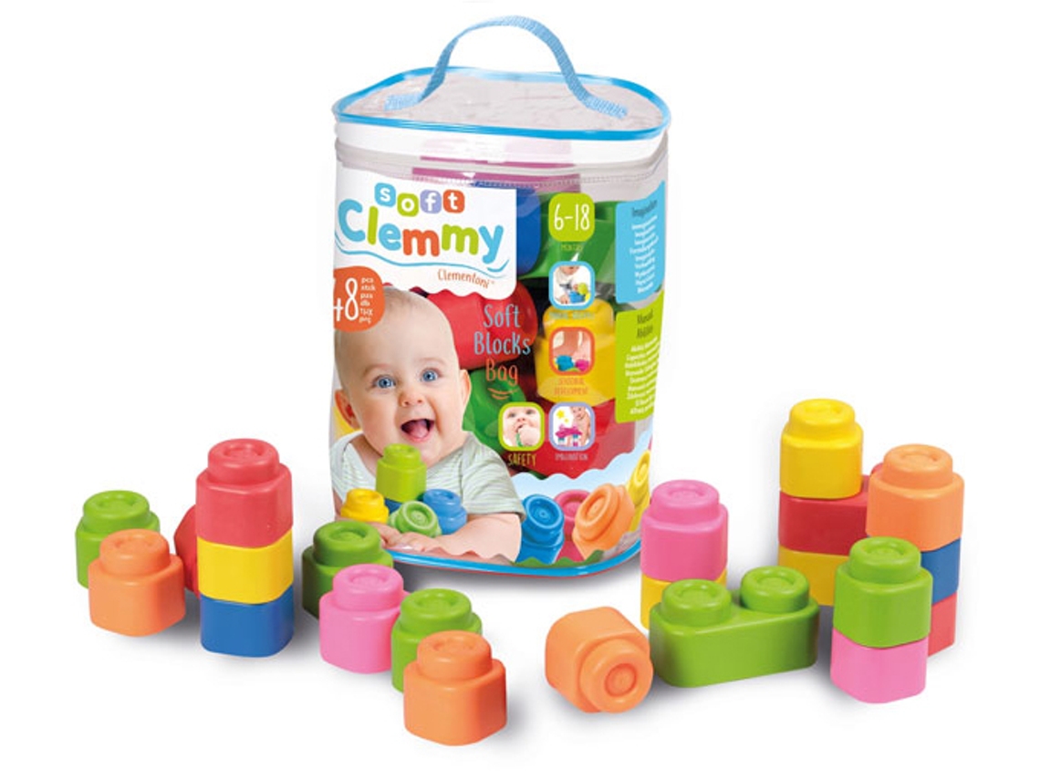 Blocs de Construcción CLEMENTONI Soft Clemmy Bolsa 48 Bloques (Idade Mínima Recomendada: 6 meses)