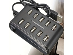 Concentrador USB compacto de 10 puertos con interruptor Tadvyyvayotoy