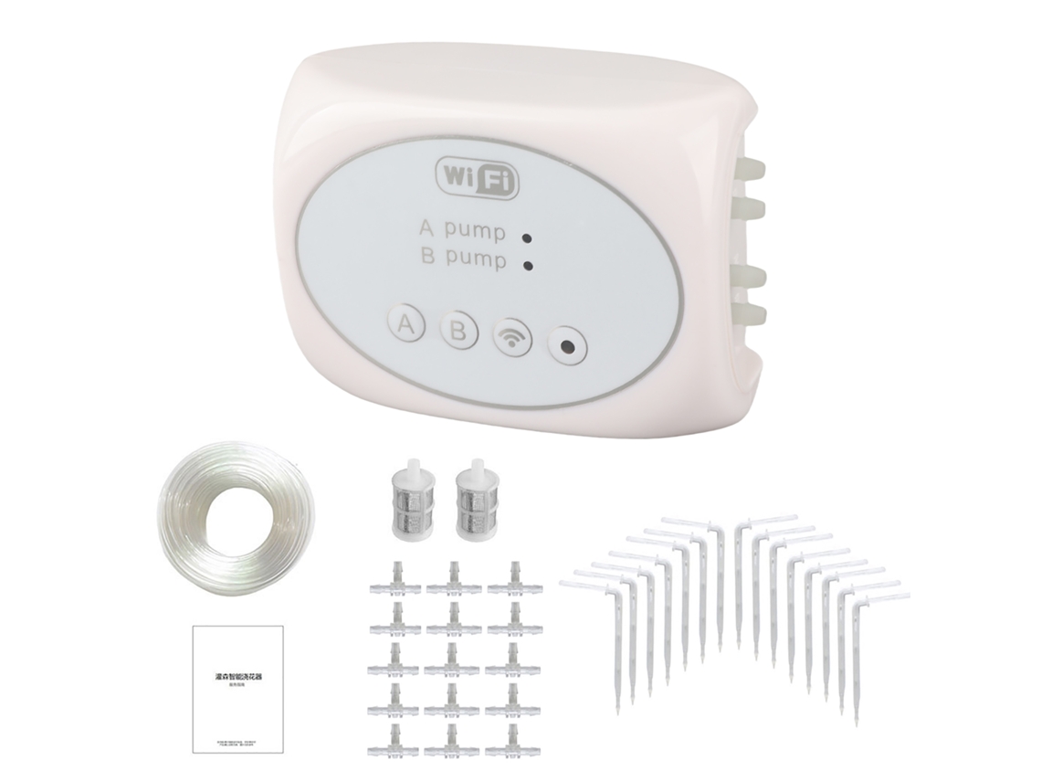 Temporizador de agua inteligente con conexión WiFi y control mediante aplicación para riego automático de jardines (sin marca)