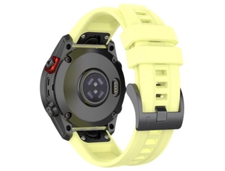 Correa de Silicona liberación rápida 26mm para Garmin Fenix 7X/7X Solar/6X/6X Pro/TACTIX 7 - amarillo