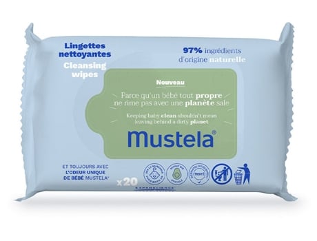 MUSTELA Toallitas Limpiadoras Con Aguacate Bio 20 Unidades