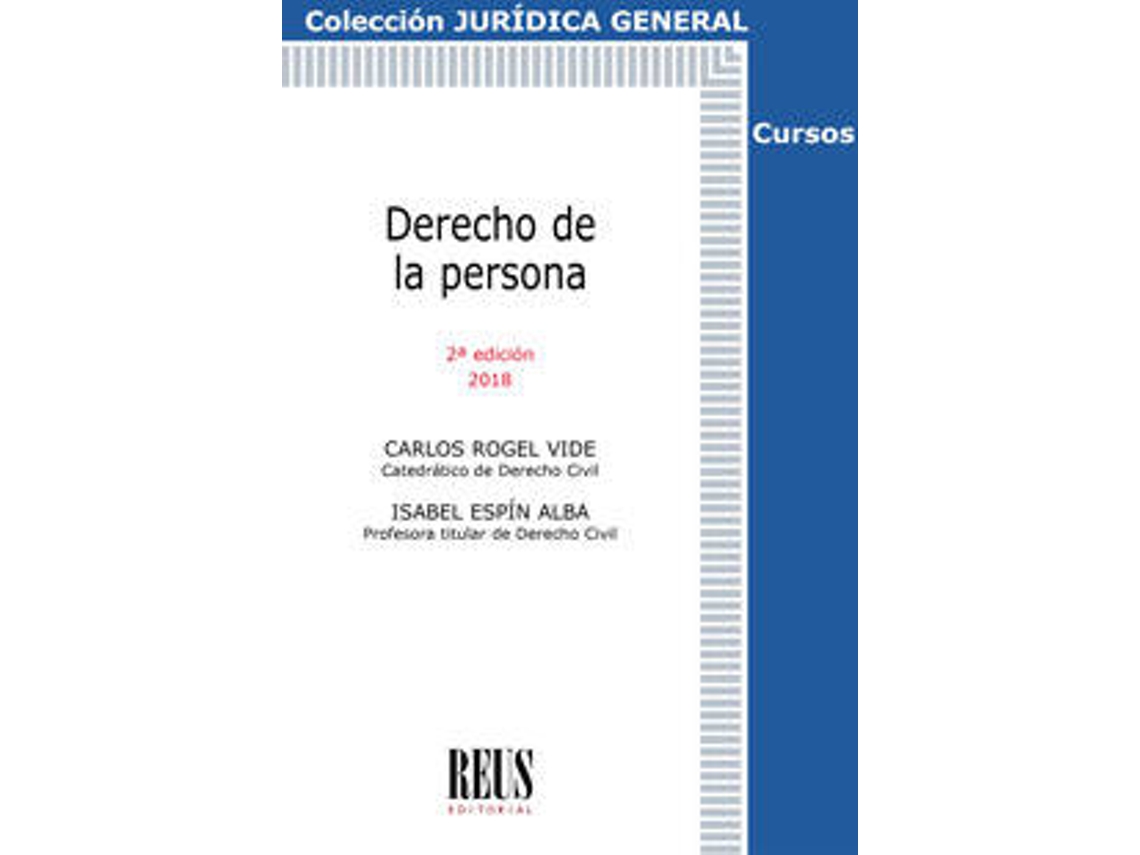 Libro Derecho De La Persona de Isabel Esp¡N Alba (Español)