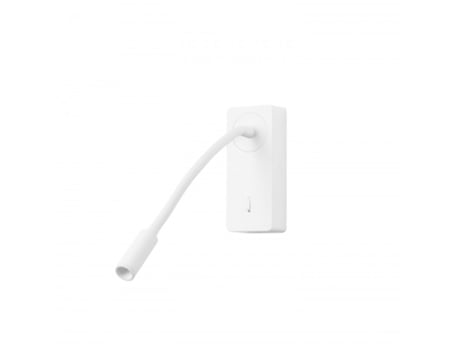 Luz De Lectura Para Dormitorio Led Con Luz Cálida 3000K Con Interruptor Aplique De Pared FORLIGHT Cabecero De Cama Blanco