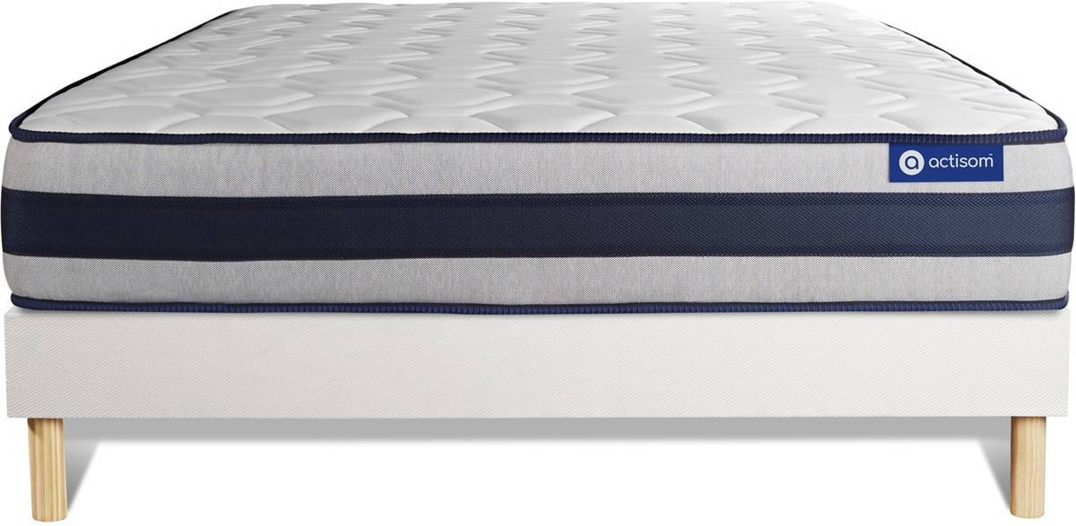 Conjunto de Somier Blanco + Colchón ACTISOM Actilatex Ergo (150x190 cm - Látex)