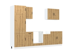 Juego de 7 gabinetes de cocina Kalmar Artisan Oak, EXCLUSIVO DE LA CASA