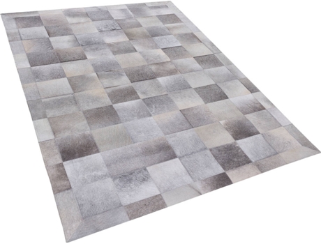Alfombra de piel de vaca gris 160 x 230 BELIANI Alacam