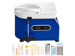 Máquina de rueda de cerámica Succebuy de 25 cm con pedal, herramientas de esculpido de 450 W