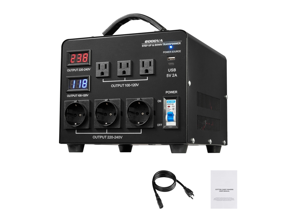 Convertidor de voltaje de 6000 VA Succebuy 110 a 220 V / 220 a 110 V