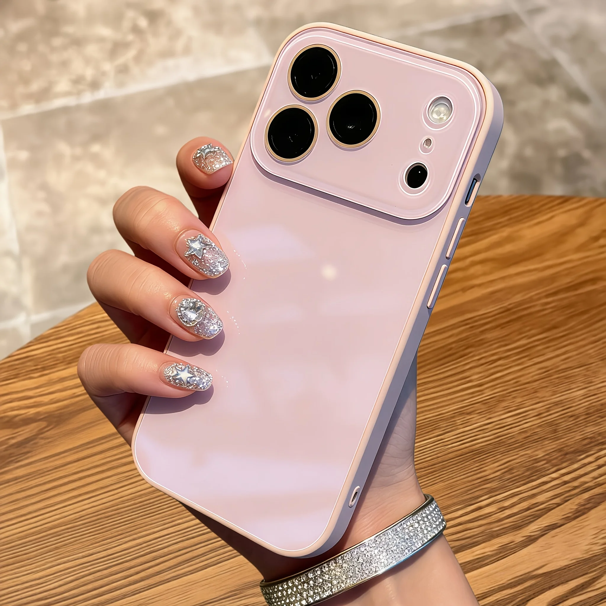 (iphone 12 Pro Rosa) Funda Protectora Para Teléfono Con Marco A Prueba De Golpes Y Cubierta Trasera Rígida.