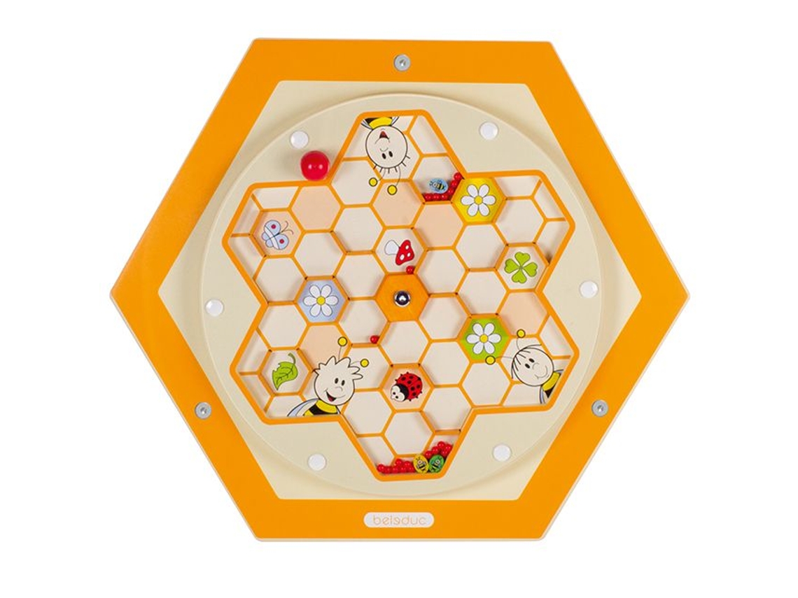 Juego de pared Beleduch con colmena de polen, elemento de juego de madera, educativo