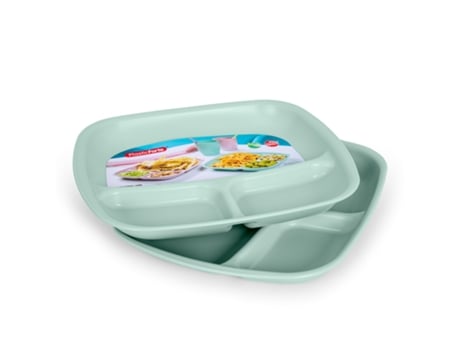 Juego de 2 Bandejas PLASTIC FORTE (Verde)