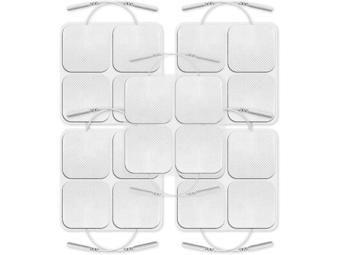 2026-20 Electrodos Axion 5x5cm Conexión Cableada Con Conector De 2mm Para Alivio Del Dolor
