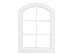 Ats-ventana Arco Para Casita De Muñecas Miniatura Con 6 Paneles Blancos Muebles De Mini Casa De Muñecas