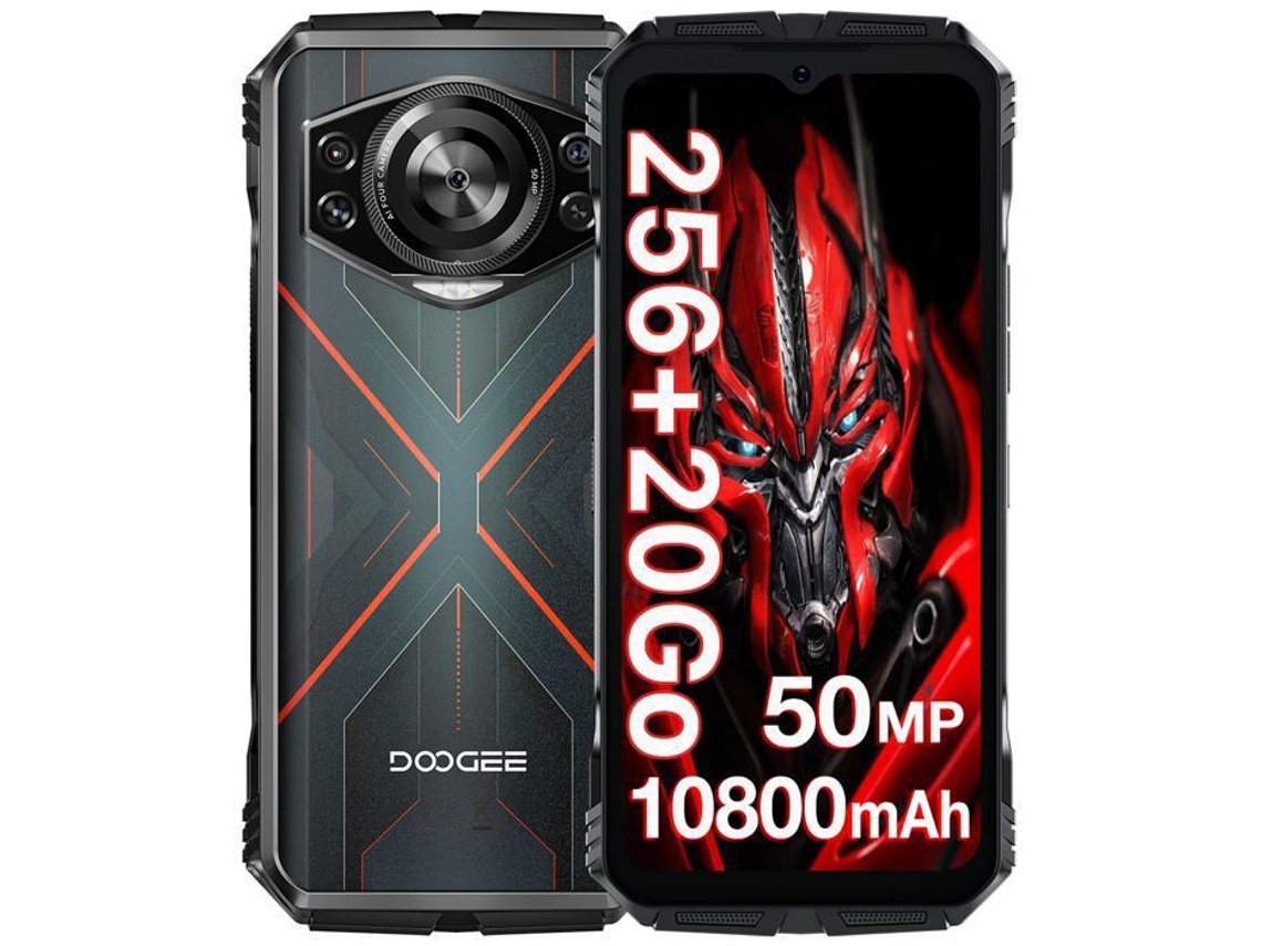 S Cyber Robusto Smartphone 20gb 256gb 6.58 Android 14 50mp 10800mah Ip68 Dual Sim 4g Nfc Gps Rojo Doogee