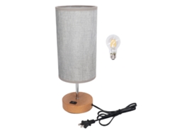 Bj-lâmpada De Mesa Com Controle Táctil, Carregamento Usb E 3 Níveis Led, Base De Madeira Para Dormitório E Escritório