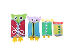 Dan26-4 Piezas Peluche Búho Juguete Para Bebé Niño Aprender A Vestir Muñeco Juguete Educación Temprana Habilidades Básicas De Vida