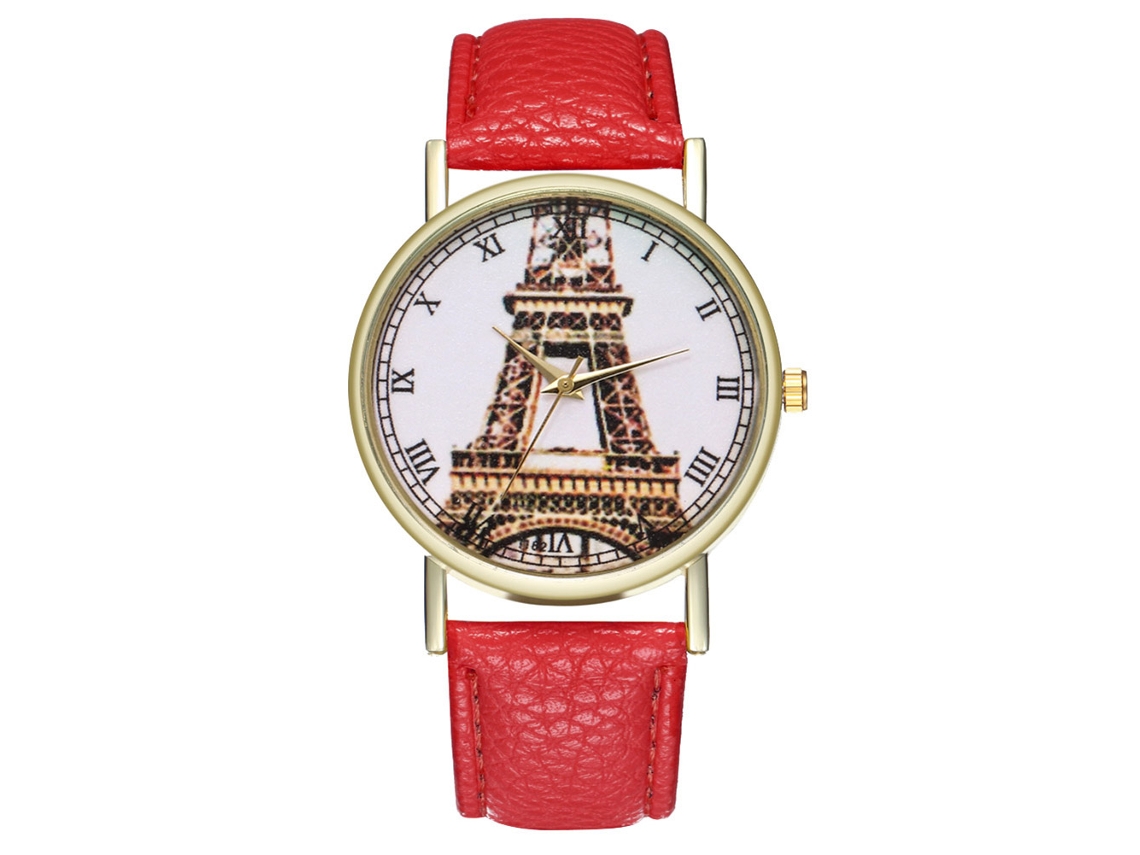 Reloj De Cuarzo Elegante Moda Casual Unisex Pulsera Regalo Rojo