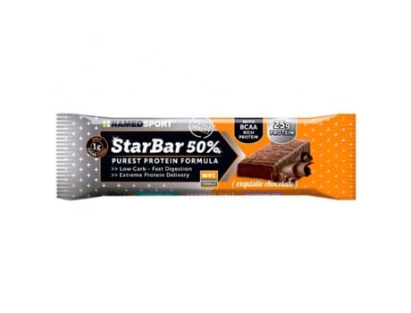 Barrita Proteína NAMEDSPORT Starbar 50% Protein Exquisite Chocolate (50g)