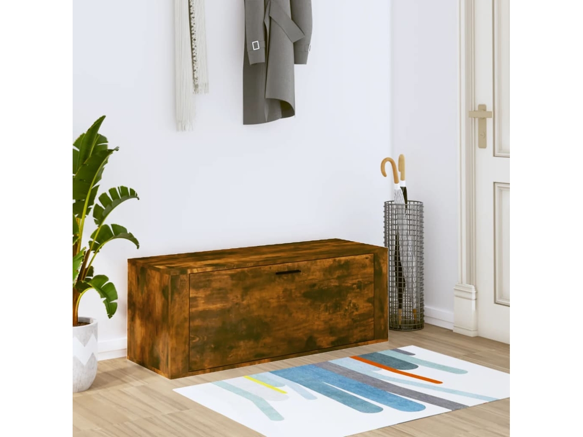Zapatero Organizador de Pared 100X35X38 Cm Deriv. Madera Roble Ahumado