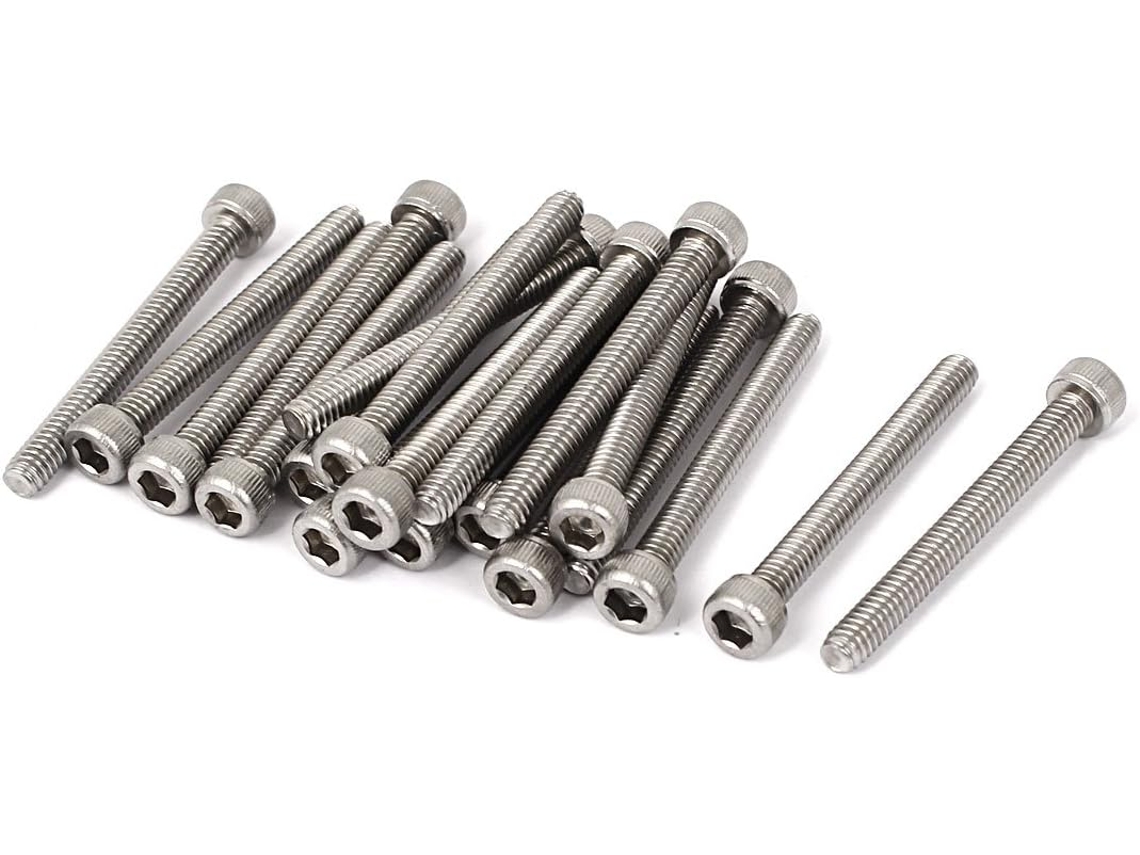 8 -32 X 1-1/2' 'tornillos De Cabeza Hexagonal De Acero Inoxidable 304. Color Plata. 42 Mm.
