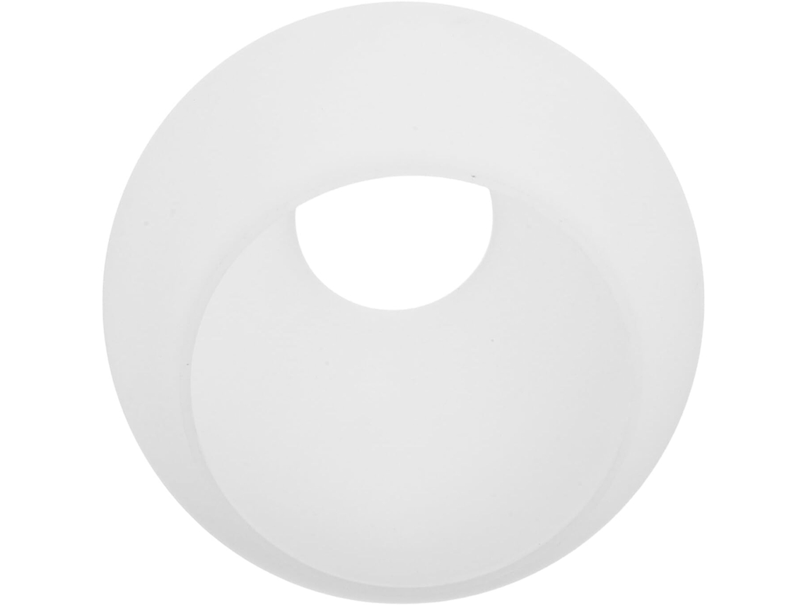 Lámpara Colgante De Cristal Blanco Esmerilado E27, Diseño Esférico Con Doble Orificio Y Borde Plano, Para Espacios Amplios.