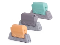 Cepillo Para Limpiar Ranuras De Ventanas Y Puertas, Herramienta De Limpieza Manual, 3 Piezas (beige, Gris, Azul)