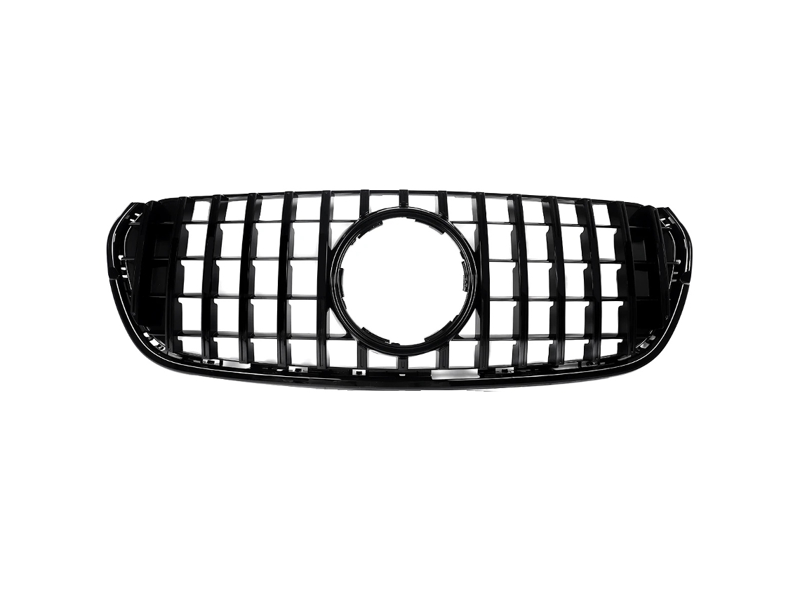 Rejilla delantera, reemplazo directo, plástico ABS de alta calidad, OEM negro brillante