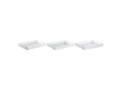 Bandeja DKD HOME DECOR Azul Verde Lila Madera MDF Scandi 40 x 30 x 5 cm (3 Unidades)