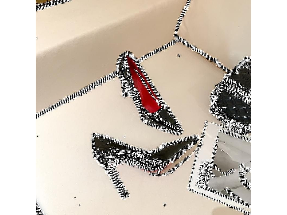 2026-zapatos De Tacón Alto Delgado 6cm 8cm 10cm Para Mujer Punta Aguda Cuero Patente Negro Fiesta Boda Clásico Slip-on