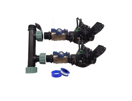 Sistema De Riego Automático Para Jardin De 2 Zonas Con Electroválvula Rain Bird Hv 1 9V. Uso Con Programadores A Pilas SUINGA