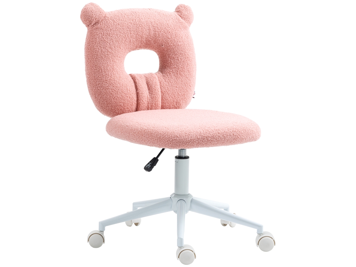 Silla Infantil Ajustable Con Respaldo, Diseño De Oso Rosa.