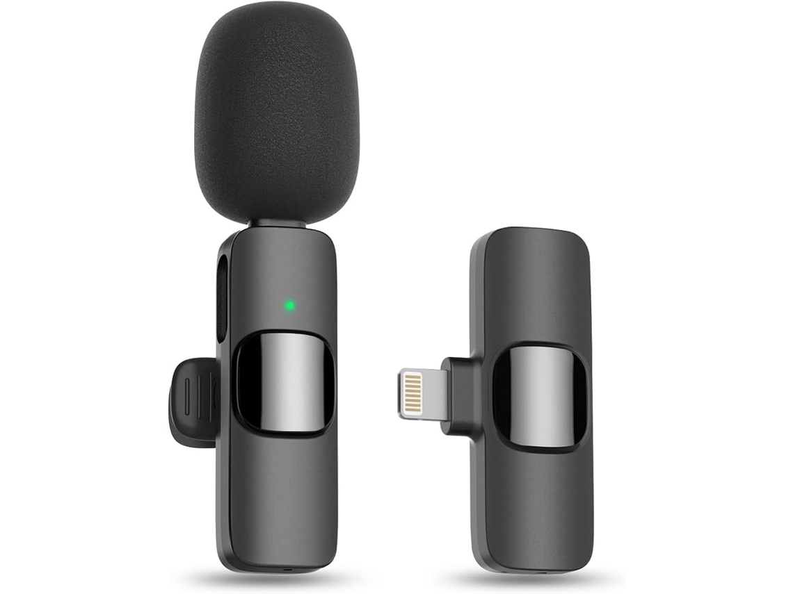 Micrófono Inalámbrico Para Iphone Ipad Solapa Con Clip Mini Micrófono De Grabación Omnidireccional CHRUI
