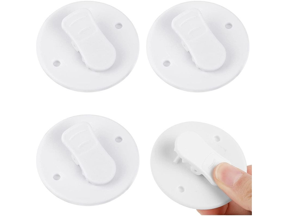 4 Piezas De Clips Adhesivos Transparentes Antiviento Y Antisalpicaduras Para Cortina De Ducha