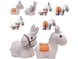 Figuras De Burros En Miniatura De Resina, Juego De 8 Piezas, Adorno Decorativo De Animales De Granja.
