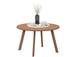 Mesa de centro metálica antideslizante Ø70x42 Naranja