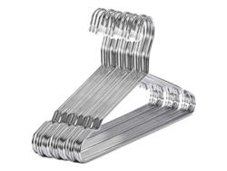 2026-perchas De Acero Inoxidable 40cm 20pcs, Perchas Estándar Con Ranuras, Ahorro De Espacio, Resistentes Plata
