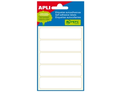 Etiquetas de Escritura APLI (Blanco - 20 X 75 mm)