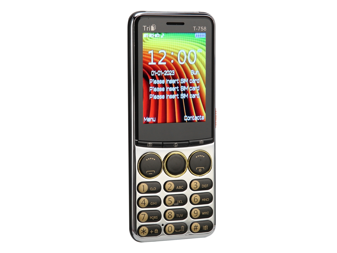 Teléfono Móvil T 758 2g Gsm Desbloqueado Con Botones Grandes, Alto Volumen Y Batería De 3200 Mah Para Personas Mayores.