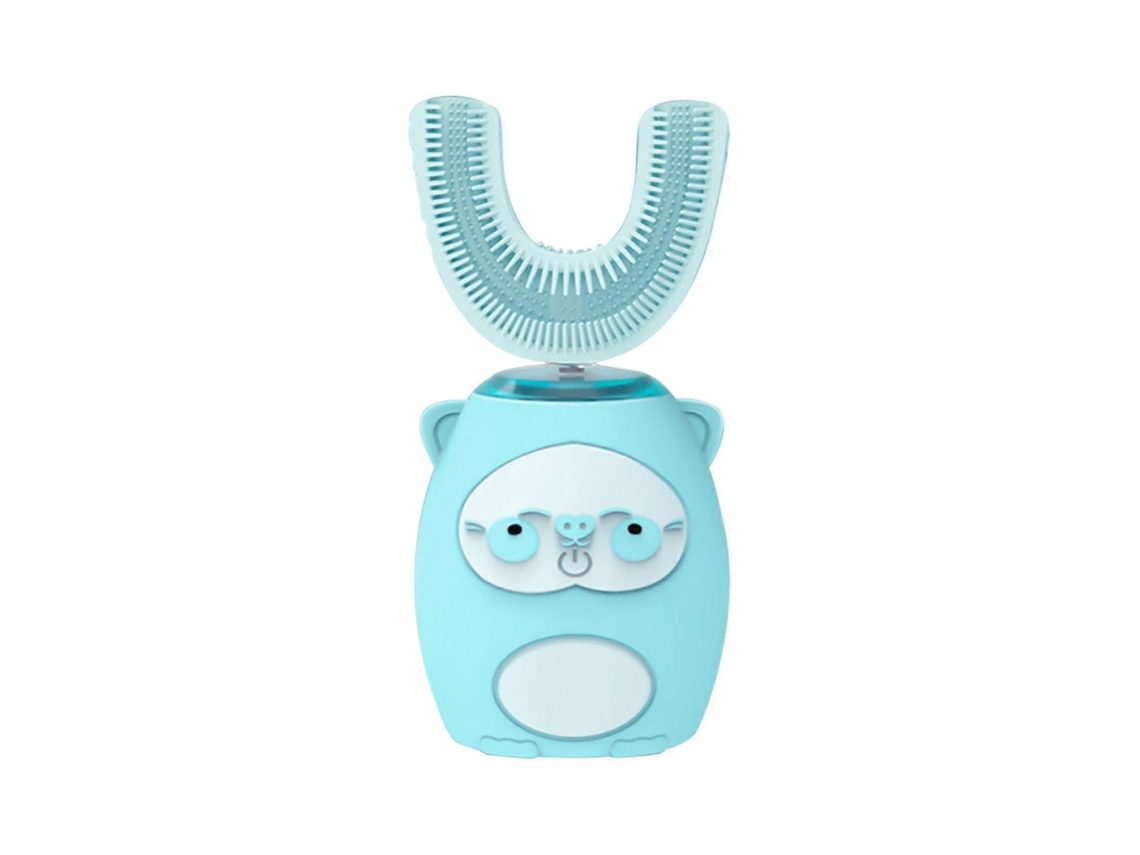 Cepillo de dientes eléctrico infantil en forma de U con función de blanqueamiento automático y masaje, 3 modos de limpieza, diseño adorable de GOKOCO.
