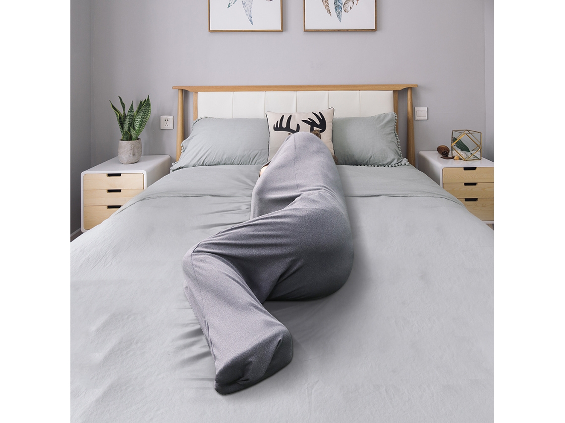 La Manta Para Dormir Móvil Cómoda Y Suave Con Envoltura De 360 ° Mantiene El Calcetín Sensorial Lavable Y Cálido Para Niños Y Adultos Gris 140 * 35 Cm S CHRUI