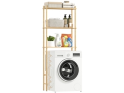 Estantería de baño de 3 niveles que optimiza el espacio, fabricada en madera.
